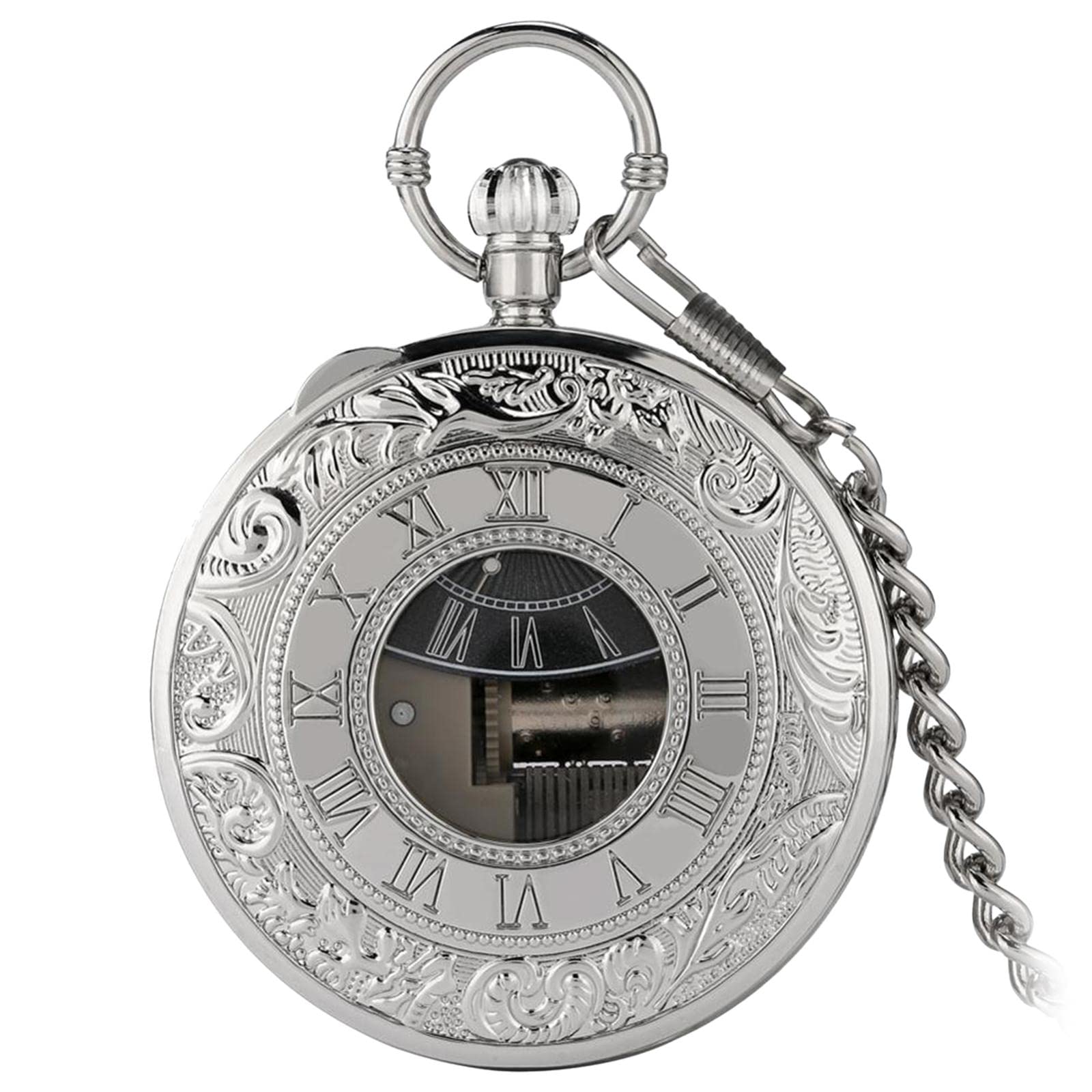 Merishopp Quartz Pocket Watch Musical Movement Retro For