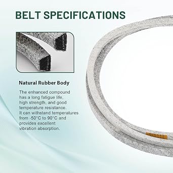 405143 Mower 46 Deck Belt for Craftsman/AYP/Poulan/Husqvar na 532405143 584453101 Ariens 21546607 Compatible with Husqva na 2246LS 2346XLS YTH22V46 YTH20K46 YTH2146X (1/2 x 105 1/2)