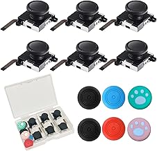 Joycon Joystick Replacement for Nintendo Switch - Replacement Joystick Analog Thumb Stick for Nintendo Switch Lite & Switch OLED Joy Con, Left/Right Analog Joystick with Thumbstick Grips, 6 Pack