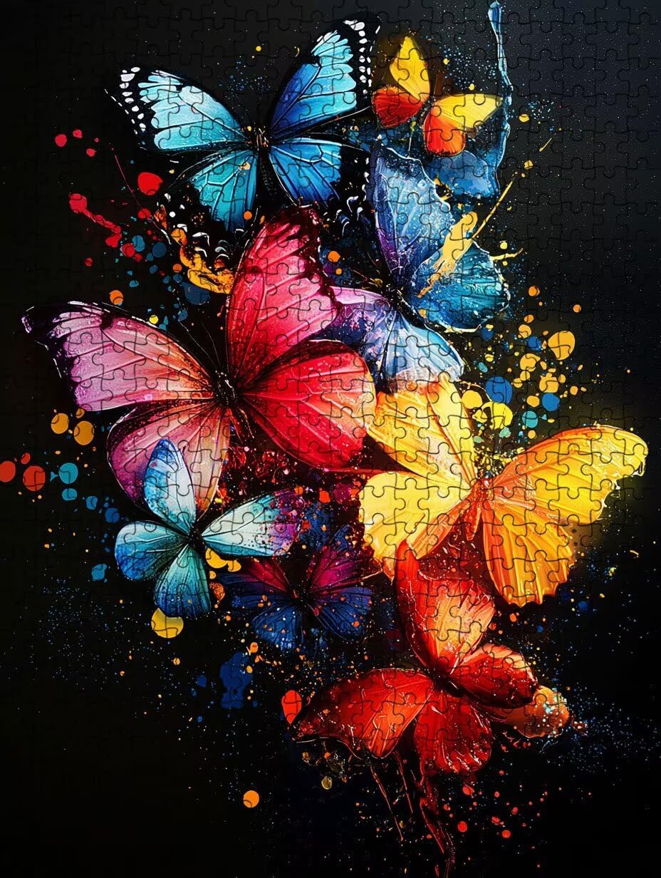 Puzzle w kolorze motyla, 2000 elementów, klasyczne puzzle, gra zręcznościowa dla dorosłych, puzzle dla całej rodziny, z pięknym opakowaniem, dekoracja DX0YL3-358