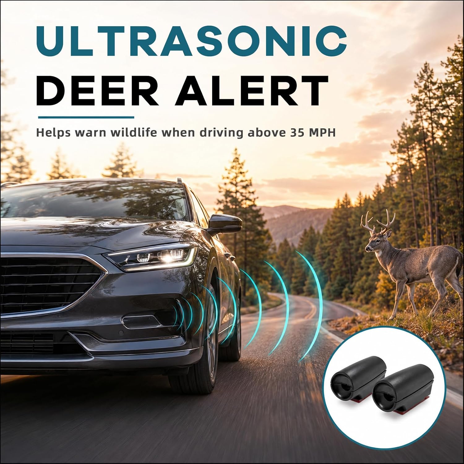4 PCS Deer Warning Whistle Safety Alert Device image 3