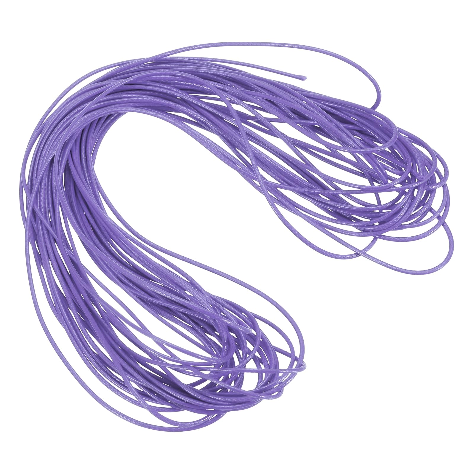 sourcing map Waxed Cord 1mm Waxed Polyester Cord 11 Yard Wax String for Bracelet Making,Necklaces, Beading,Jewelry Making and DIY Crafts(Light Purple)