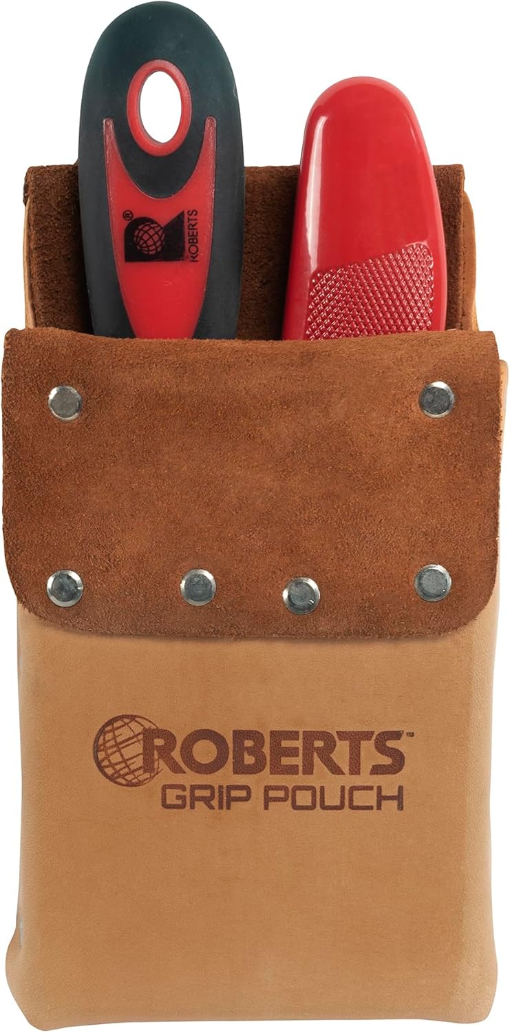 Roberts Deluxe Leather Grip Carpet Knife and Tool Pouch