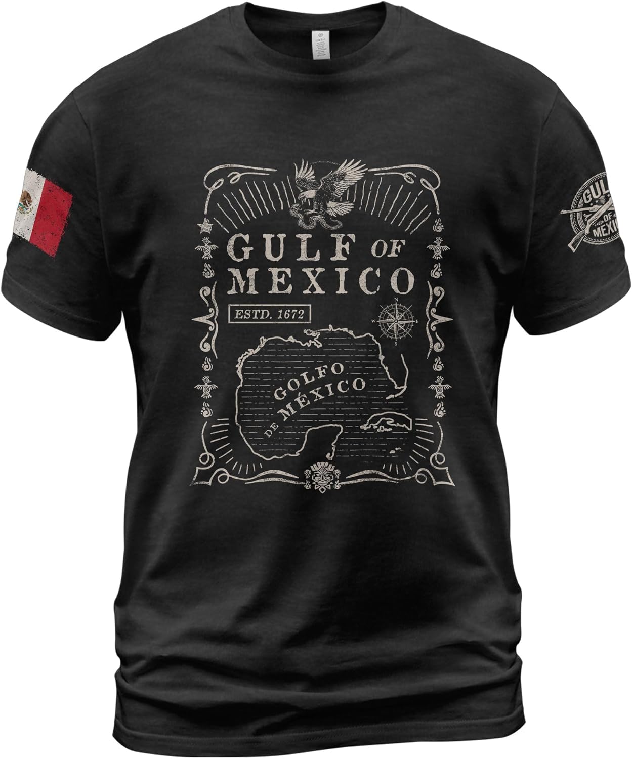 Gulf of Mexico T Shirt with Mexican Flag, Mexico Shirts, Political Tshirts, Patriotic Shirts