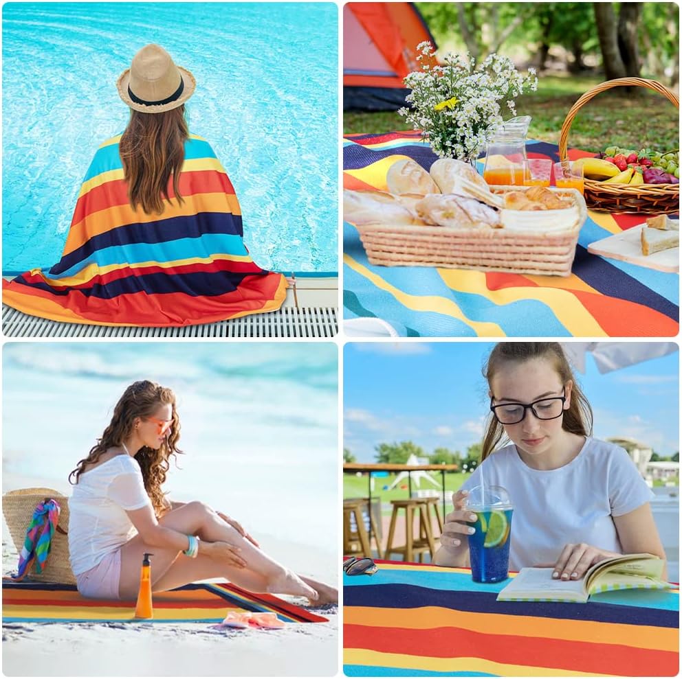 MIMITOOU Beach Towel Oversized, Microfiber Bath Towels, Extra Large Swim Pool Towels, 36 in x 80 in Quick Dry Sand Free Big Beach Towel Absorbent Camping Travel Towel Gifts for Women Men Girls Boys
