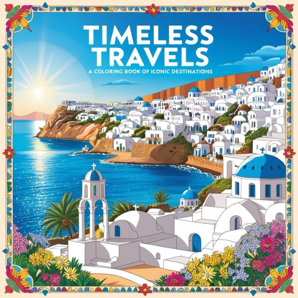 50 Iconic Landmarks and Famous Places to Color: Teen and Adult Coloring Book for Relaxation and Stress-Free Creativity