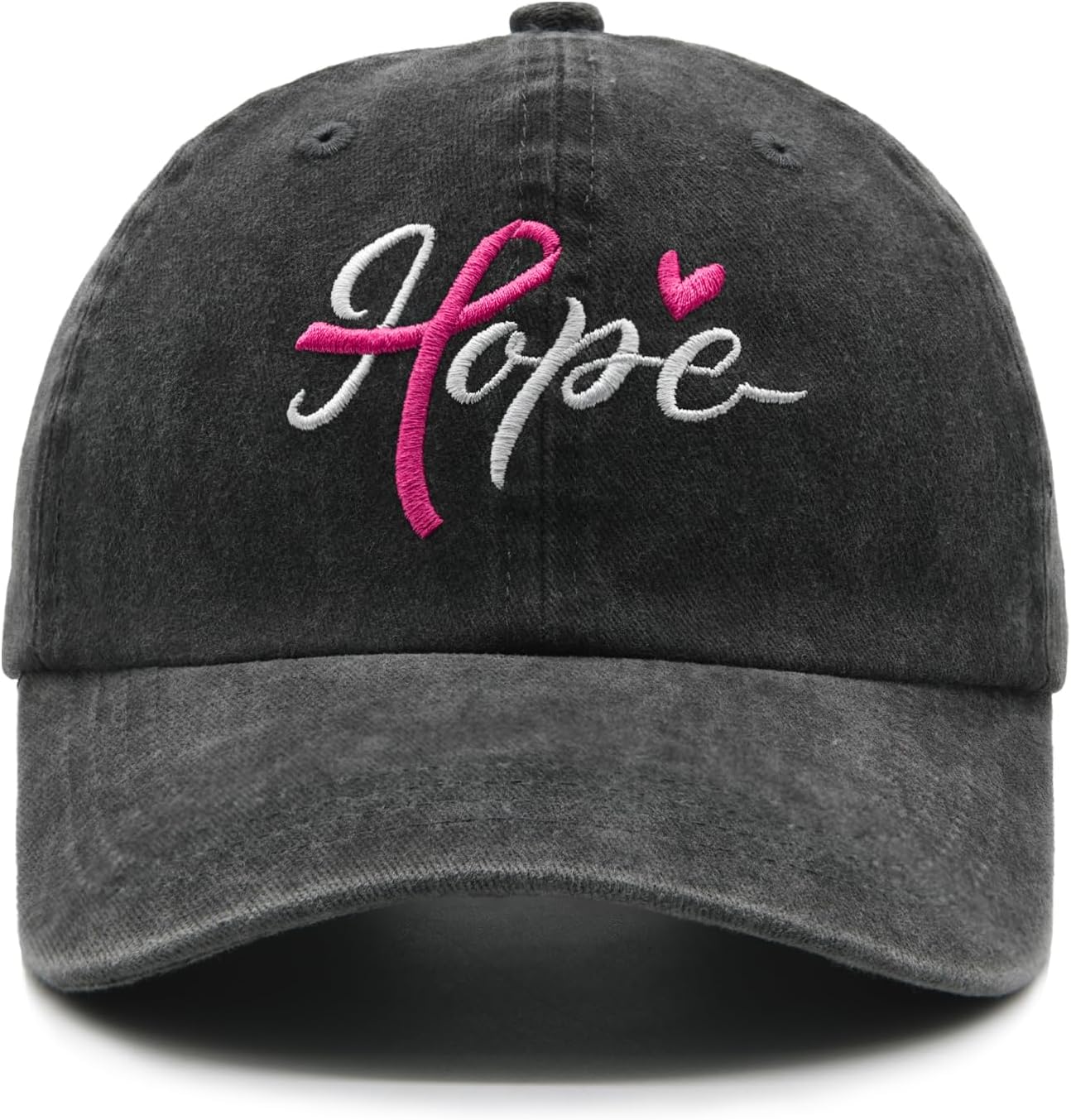 Fight Cancer Inspirational Gifts for Women, Embroidered Adjustable Breast Cancer Awareness Hope Hat