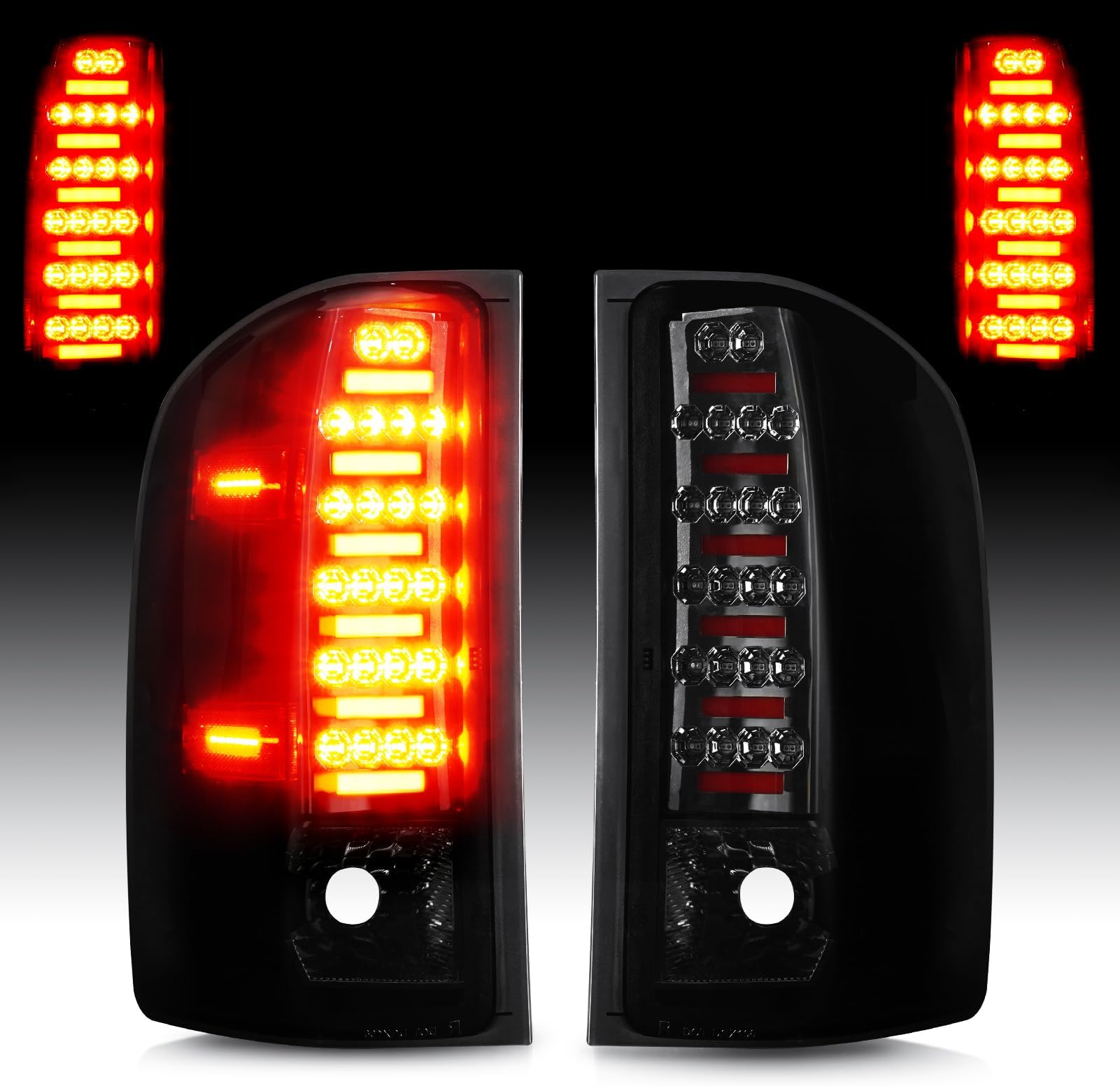 LED Tail Lights For Chevy Silverado & GMC Sierra 1999-2006 – Clear Lens, Black Housing