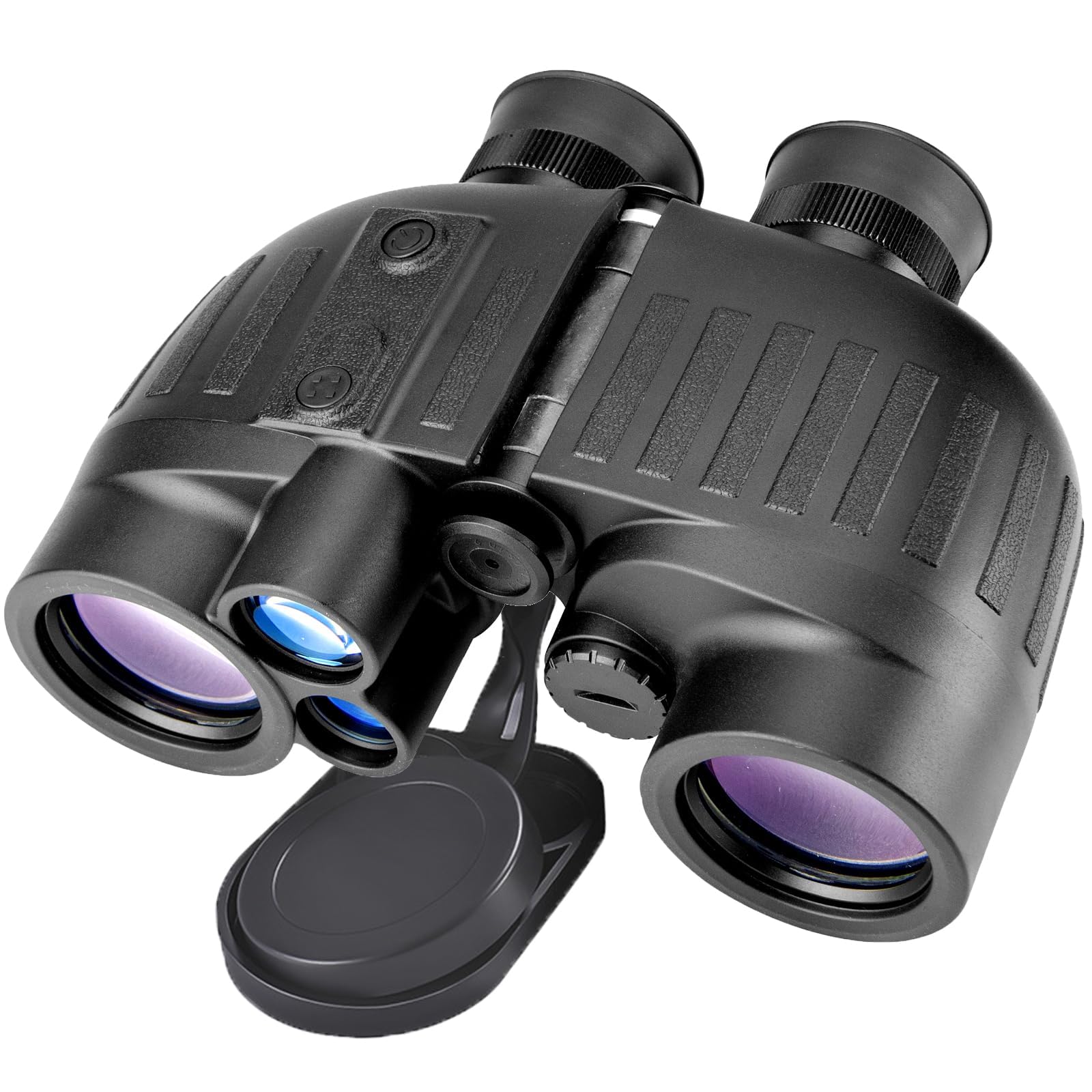 Prismáticos de 8 x 40 para Adultos Equipados con Telémetro y Brújula, Prismáticos UHD Impermeables IP65, Campo de Visión de 8°, Vidrio OLED para Observación de Aves, Vela, Barco, Pesca