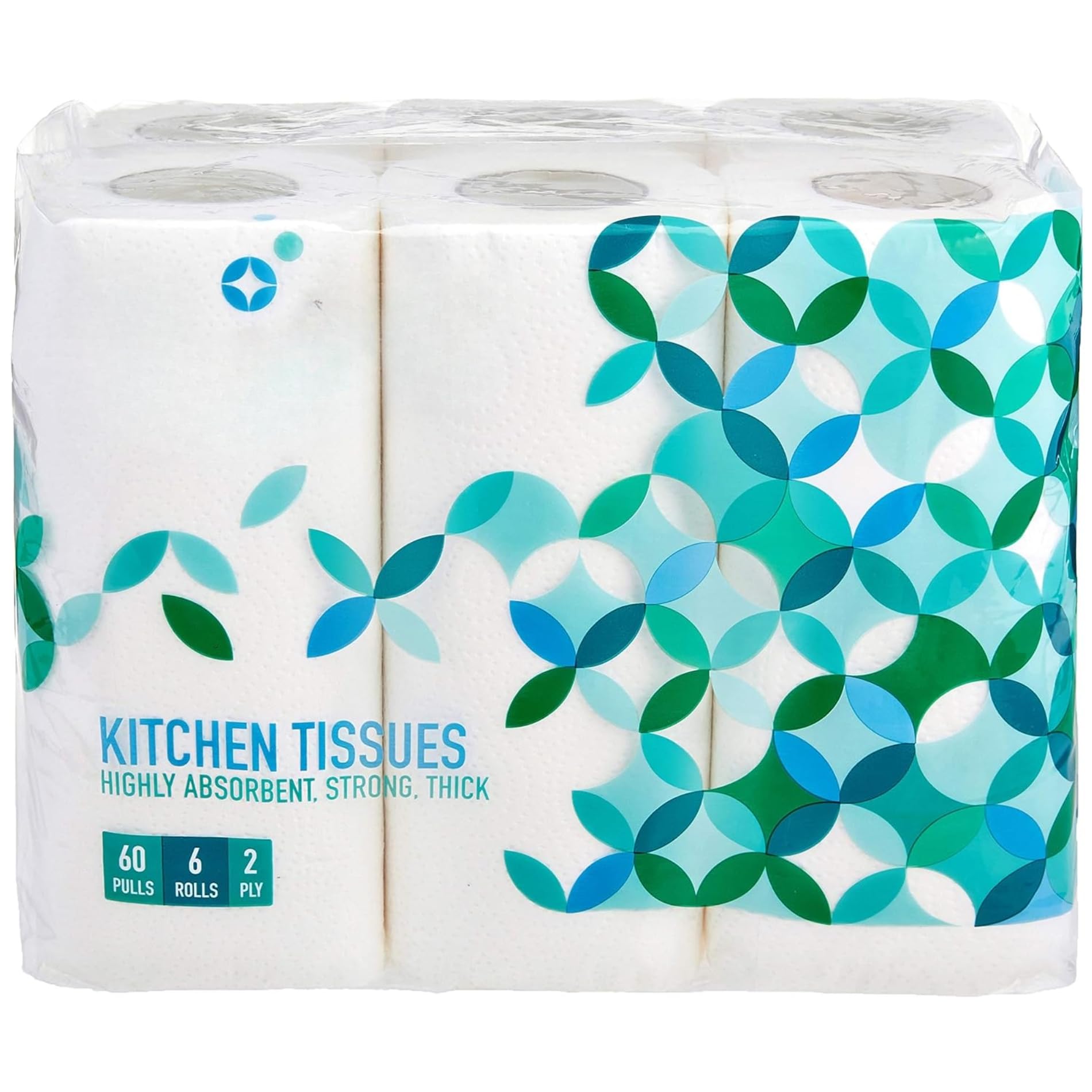 2 ply kitchen tissue paper roll | 125 sheets per roll | super absorbent & soft paper towels for kitchen cleaning, oil spills, wiping, dining table & everyday household use