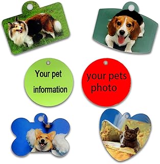 Personalized Dog Tags and Cat Tags,Dog Collar Tags,Custom Personalized Pictures, Double-Sided Printing,Custom pet Information (Bone, ï¼’)