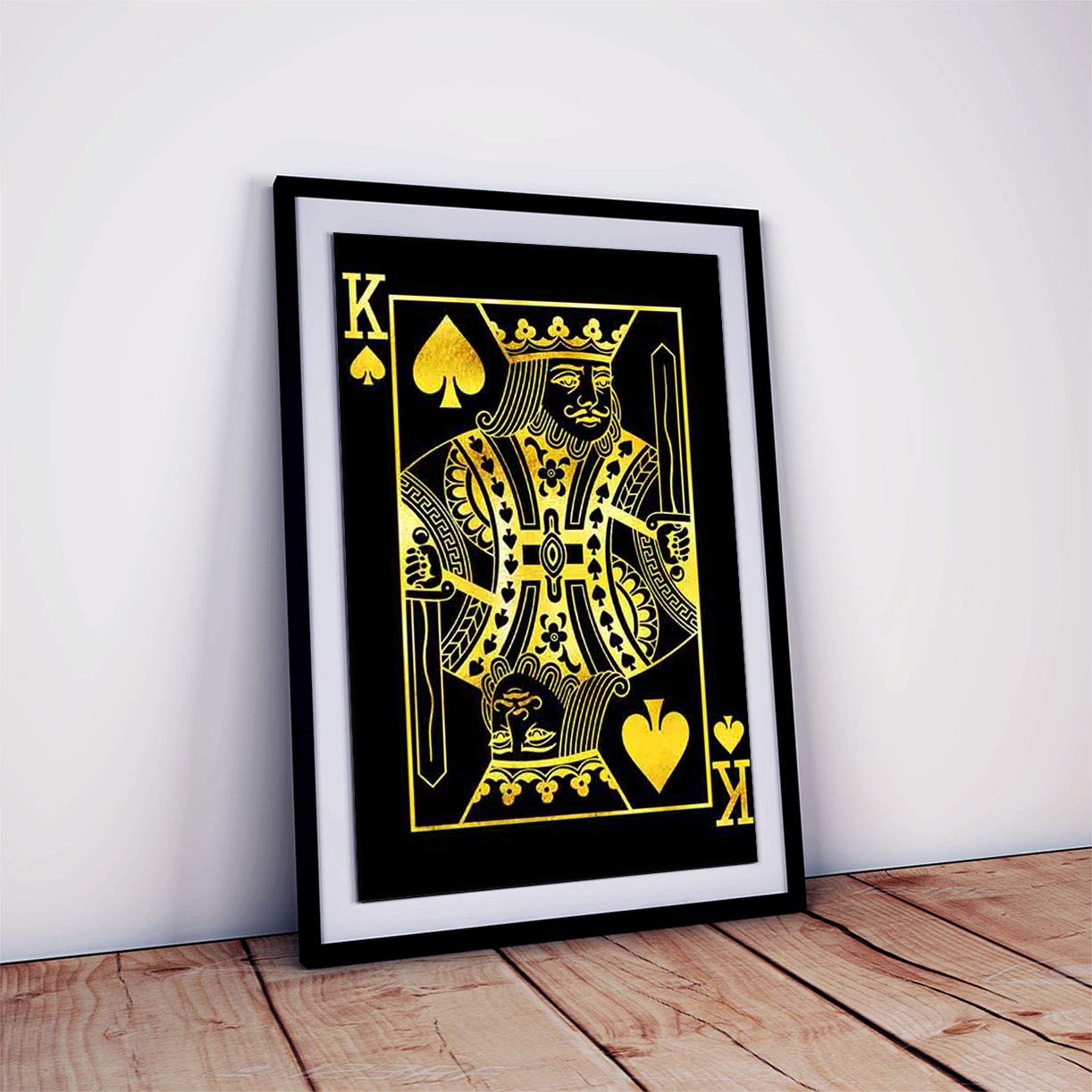 One click creations King of Spades Poster Framed For Room and Office (Multicolour, 12 X 18 inch, Framed)