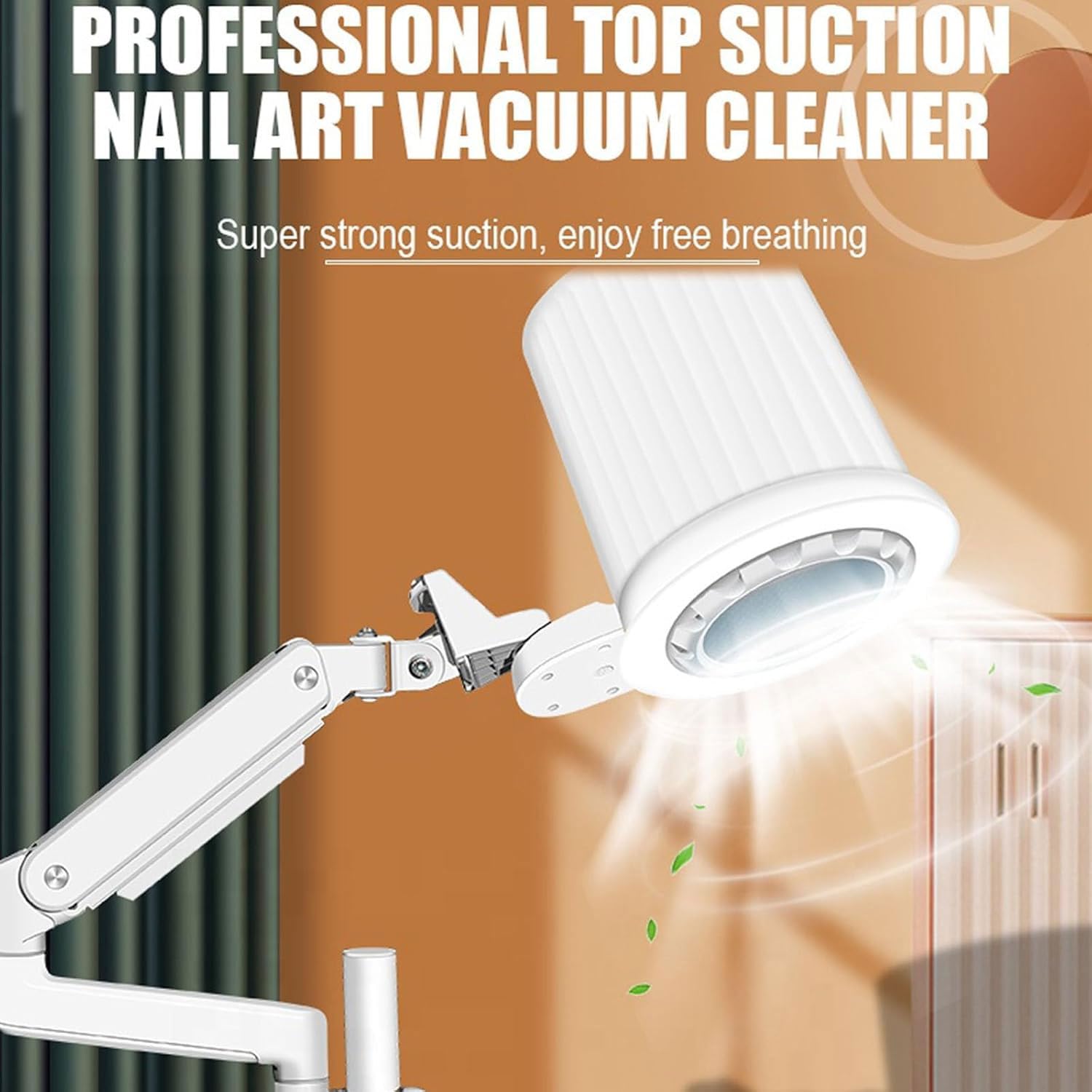 Aspiradora Eléctrica De Escritorio, Colector De Polvo De Uñas Multifuncional De 80 W Con Luz LED Ajustable, Ajuste De Velocidad Del Viento De 10 Niveles, Filtro Magnético, Para Arte De Uñas, Grabado
