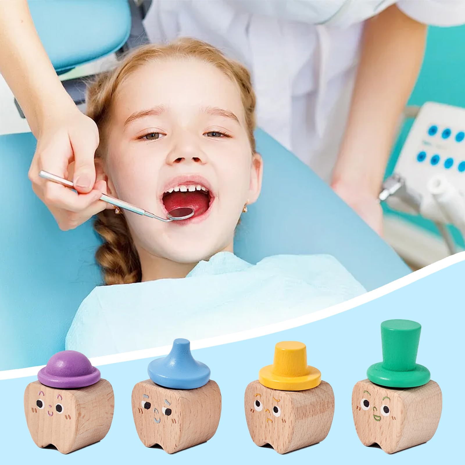Zuzer 4PCS Tooth Box Teeth Case Personalised Wooden Tooth Box Tooth Fairy Gifts for Boys Girls - Image 4