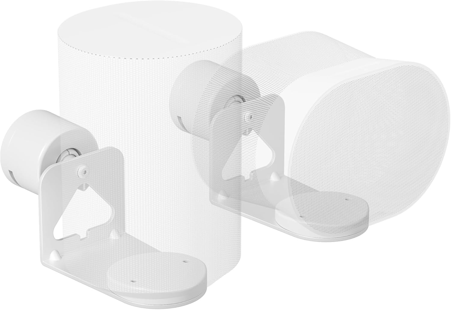 Adjustable Speaker Wall Mount for Sonos Era 100 and Era 300, Flexible Angle Adjustment, Surround Sound Speaker Wall Bracket Compatible with Sonos Era Speakers,1 Pair, White