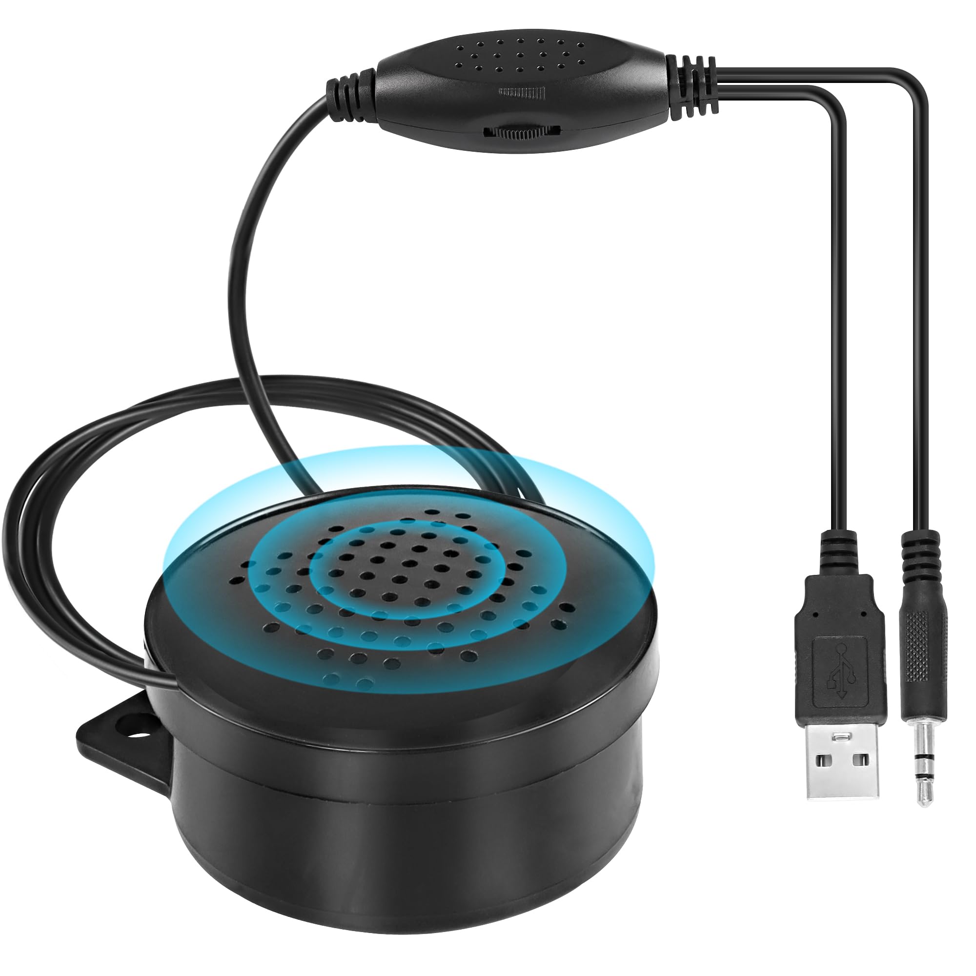 MEIRIYFA Computer Lautsprecher für Desktop PC Laptop, USB Powered Computer Lautsprecher mit 3,5mm AUX Eingang und Lautstärkeregelung für Laptop Tablets Monitor