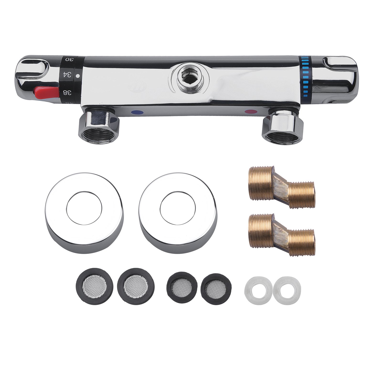 Vinteky® 1/2 Mezclador termostático de pared para grifo de ducha monomando de alta gama