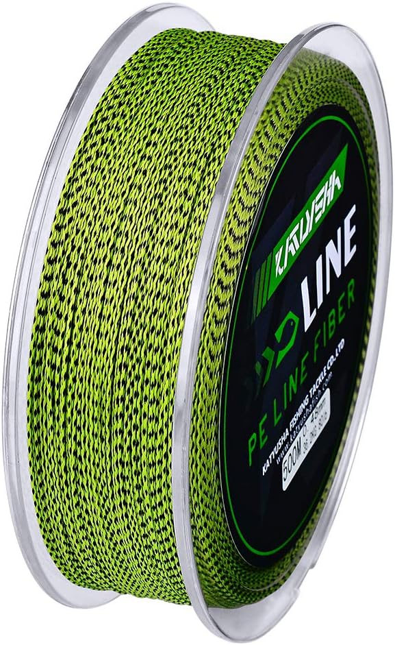 KATUYSHA Braided Fishing Line, 4 Strand, 15 lb, 547 yd, Yellow/Black, photo 3 of 5