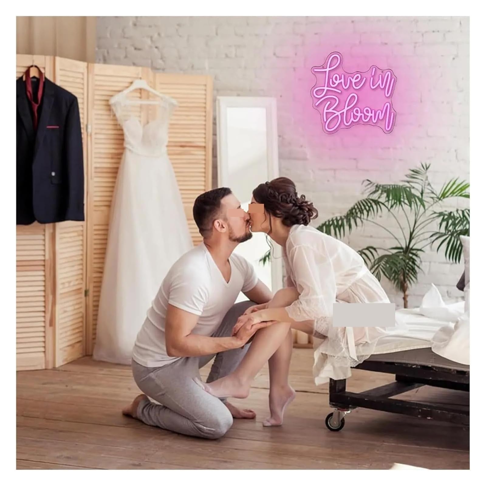Decoración con luces de neón Letreros de neón, luces decorativas, amor en flor para dormitorio