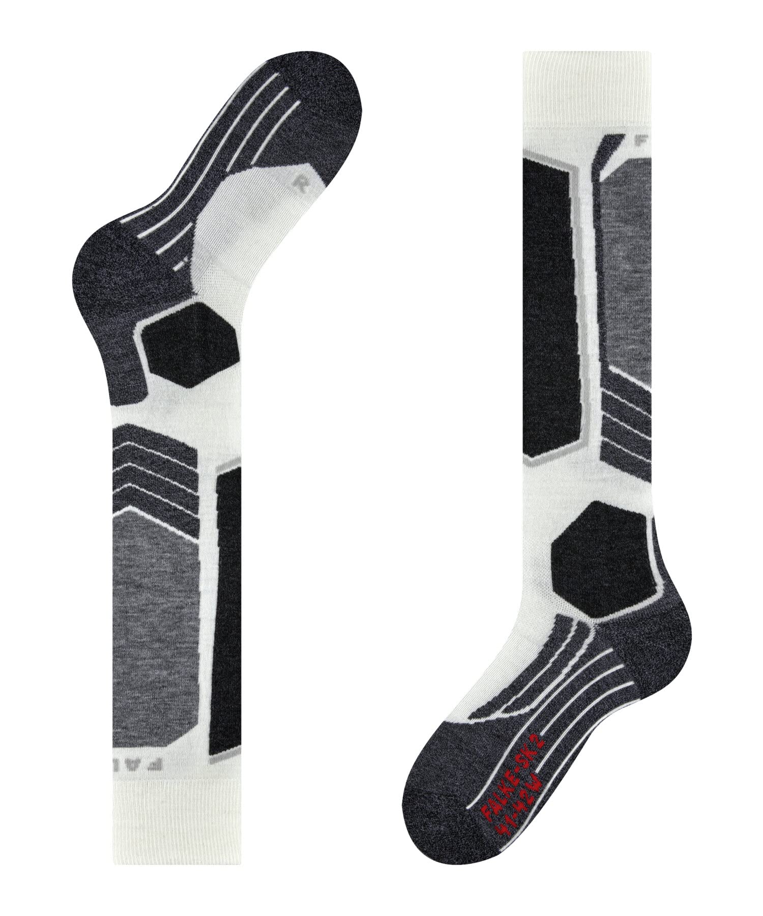FALKE Kobiety Skarpety narciarskie SK2 Intermediate W Kh Wełna ciepłe grube 1 Para, Biały Off-White 2040, 37-38