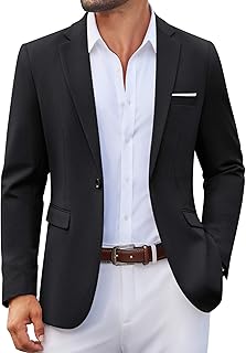 COOFANDY Men's Casual Blazer One Button Sport Coats Lightweight Suit Jacket