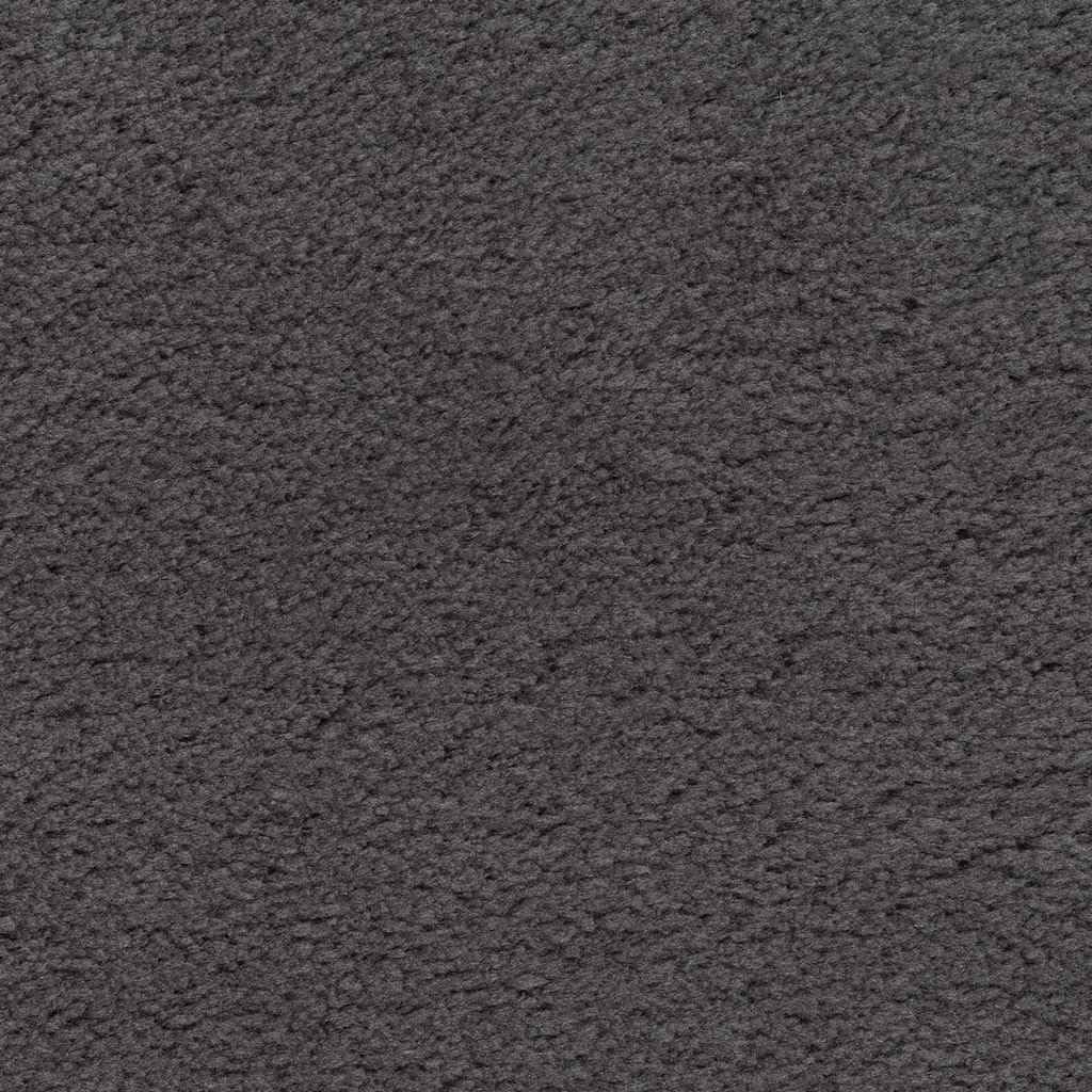 HUARTE Alfombra ovalada antracita 170 x 120 cm, 100 % poliéster, alfombra de salón mullida con parte inferior antideslizante, plegable, duradera, para salón, pasillo, dormitorio