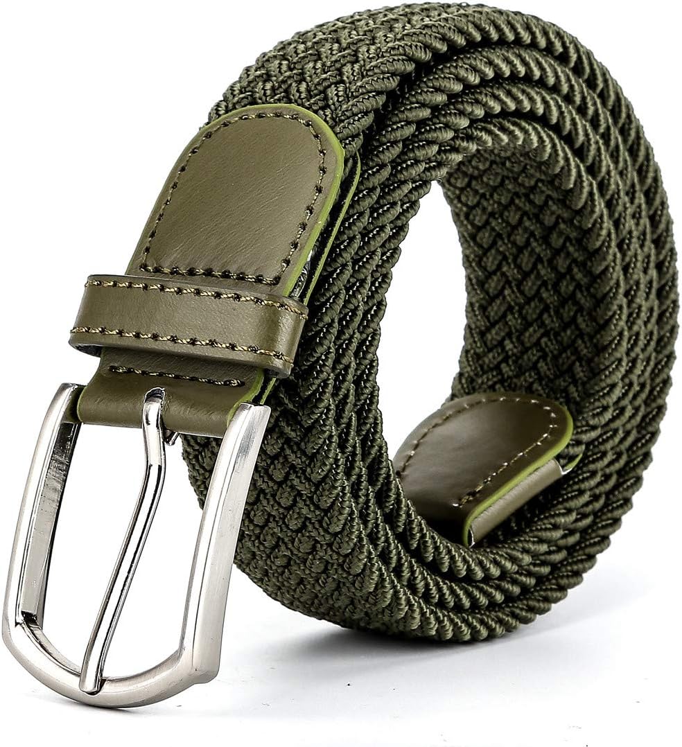 Braided Canvas Woven Elastic Stretch Belts for Men/Women/Junior with Multicolored