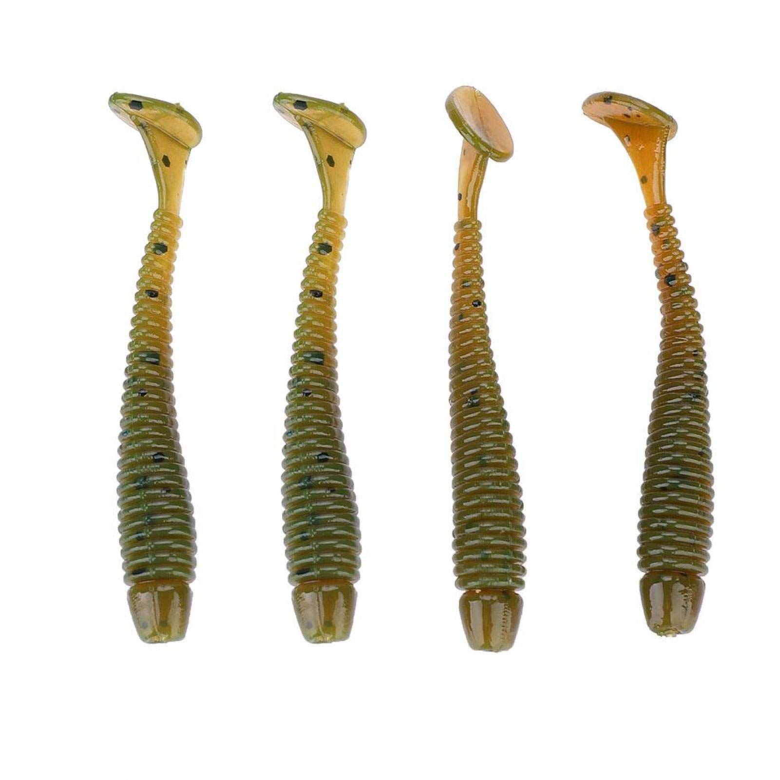 Lot De 50 Leurres De Pêche En Plastique Souple De 5 Cm Avec Queue En T Et Appâts Pour Poissons  Dore