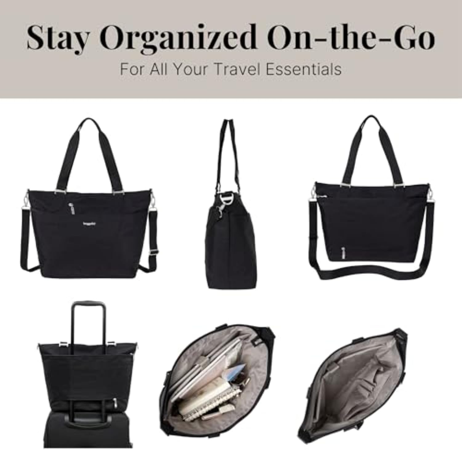 Baggallini Avenue Tote - 12x18 Laptop Tote Bag for Women - Lightweight Work Travel Carry On Bag - Image 7