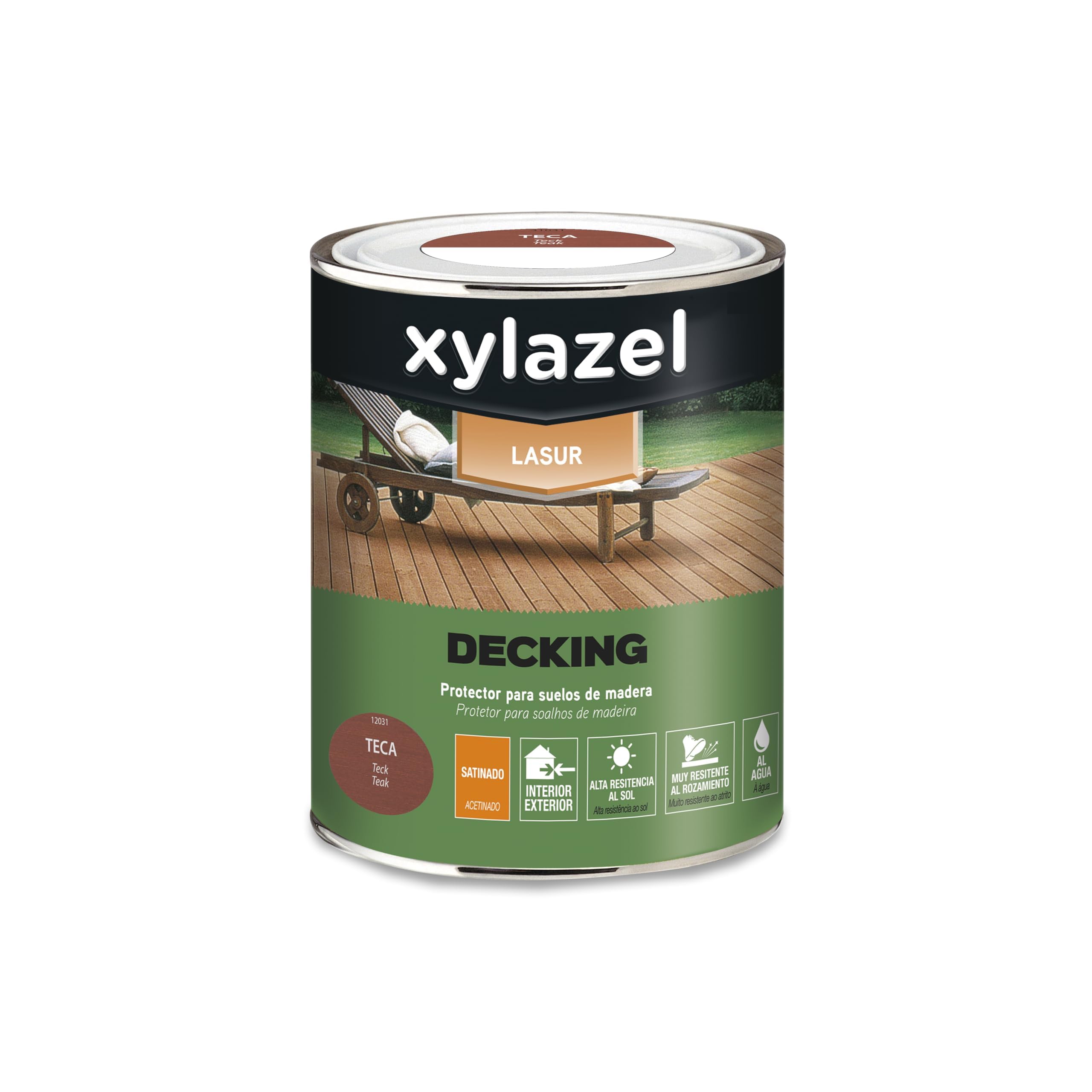 Xylazel Lasur Decking para suelo Teca, 4 L