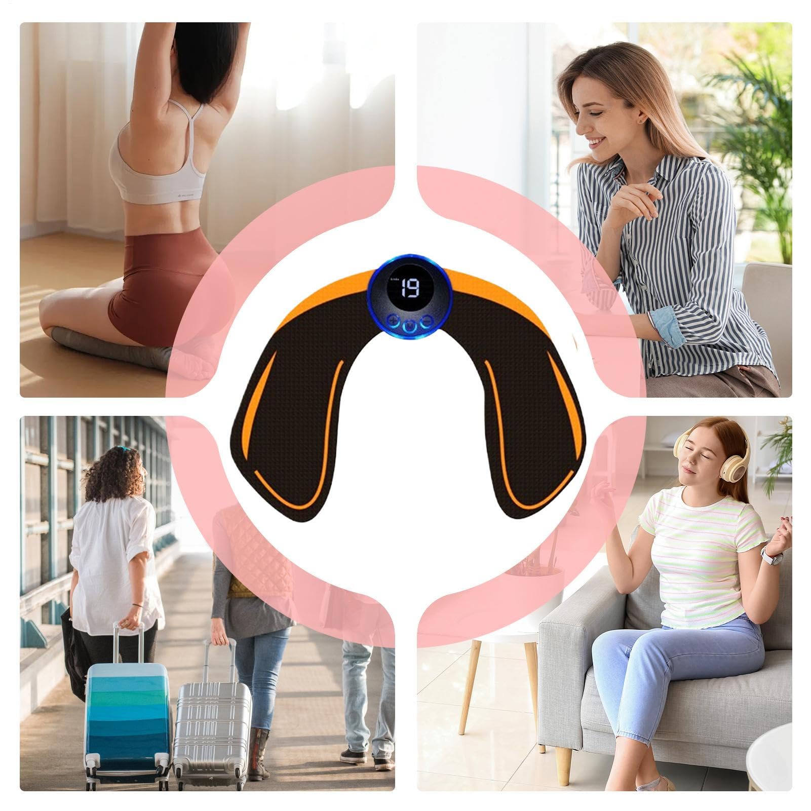 Entrenador de Glúteos - Equipo De Ejercicio con Tecnología Inalámbrica | Máquina de Levantamiento Portátil - para Uso en Casa Gimnasio Viajes Oficina y Apartamento