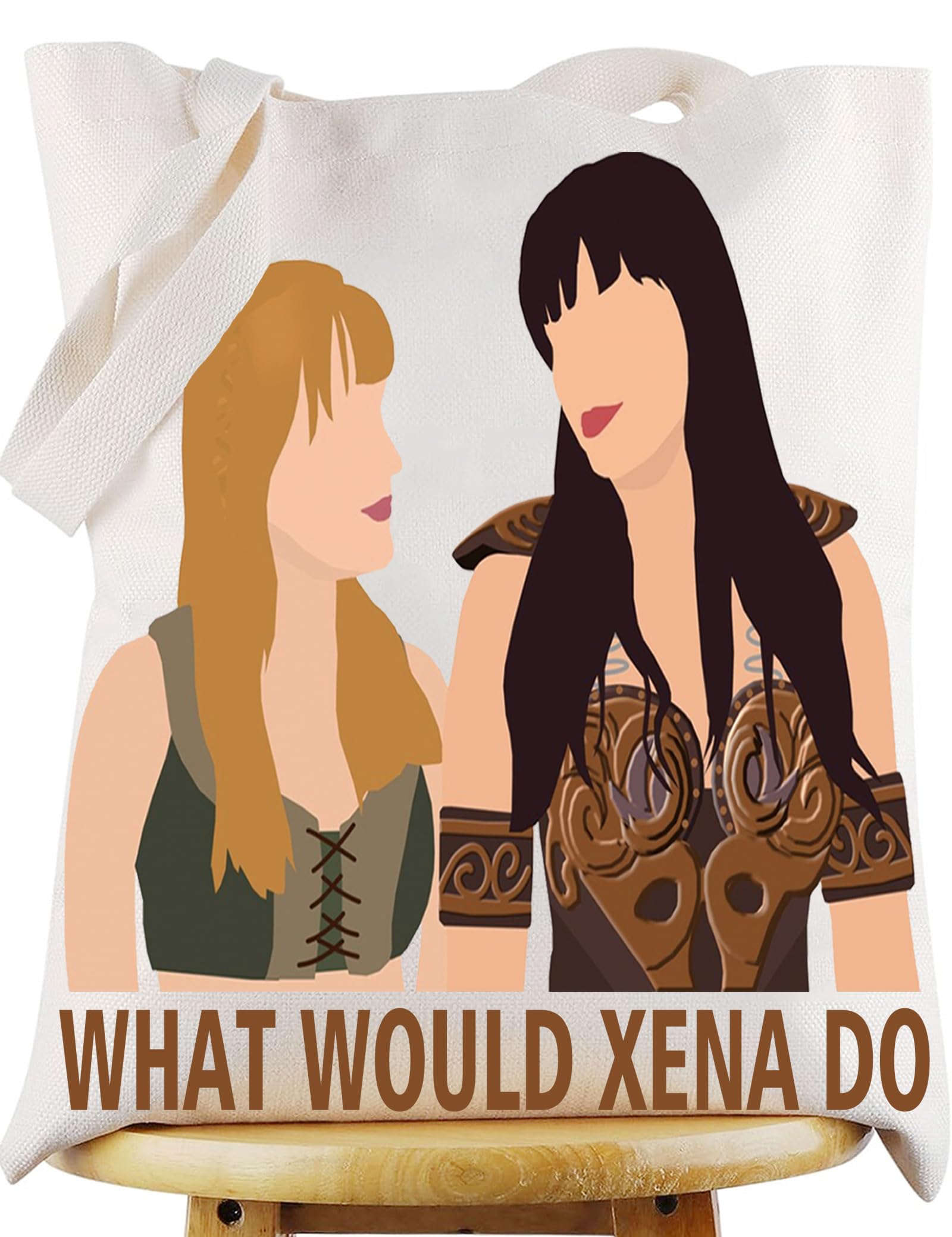 WZMPA Xena Princess Cosmetic Bag Gabrielle Fans Gift What Would Xena Do Makeup Zipper Pouch Bag Xena Merchandise (XENA DO Tote), XENA DO Tote, Cosmetic Bag