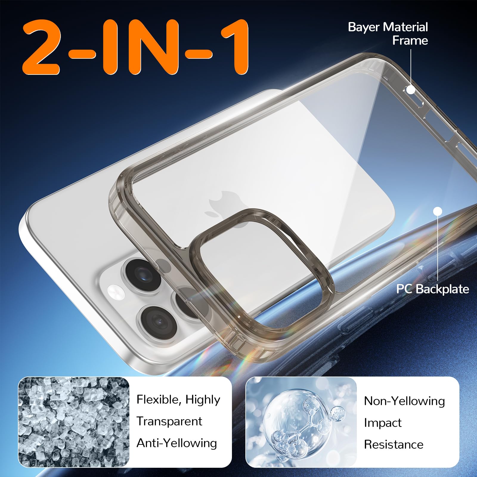 Clear Case for iPhone 15, Ultra Thin, Shockproof TPU Cover, Anti-Yellowing, Crystal Clear, Phone Case for Apple iPhone 15 - Clear — view 456