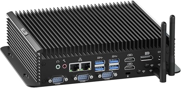 HISTTON Mini Industrial PC Core i5-1235U,16GB DDR5 RAM 512GB NVME SSD,WiFi5, BT4.2,TPM 2.0,Micro Computadora con 8 USB,6 COM,PXE,Encendido Automático,Mini PC Win 11 Pro/Linux Ubuntu - 1