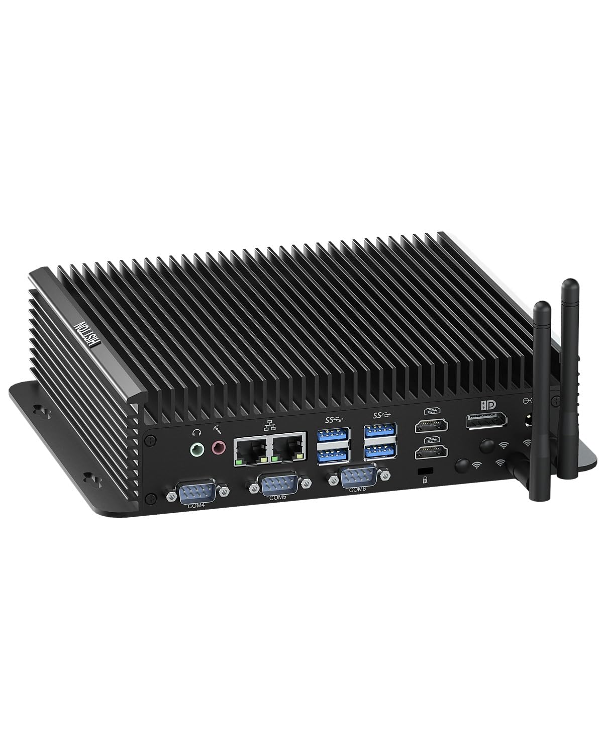 HISTTON Mini Industrial PC Core i5-1235U,16GB DDR5 RAM 512GB NVME SSD,WiFi5, BT4.2,TPM 2.0,Micro Computadora con 8 USB,6 COM,PXE,Encendido Automático,Mini PC Win 11 Pro/Linux Ubuntu