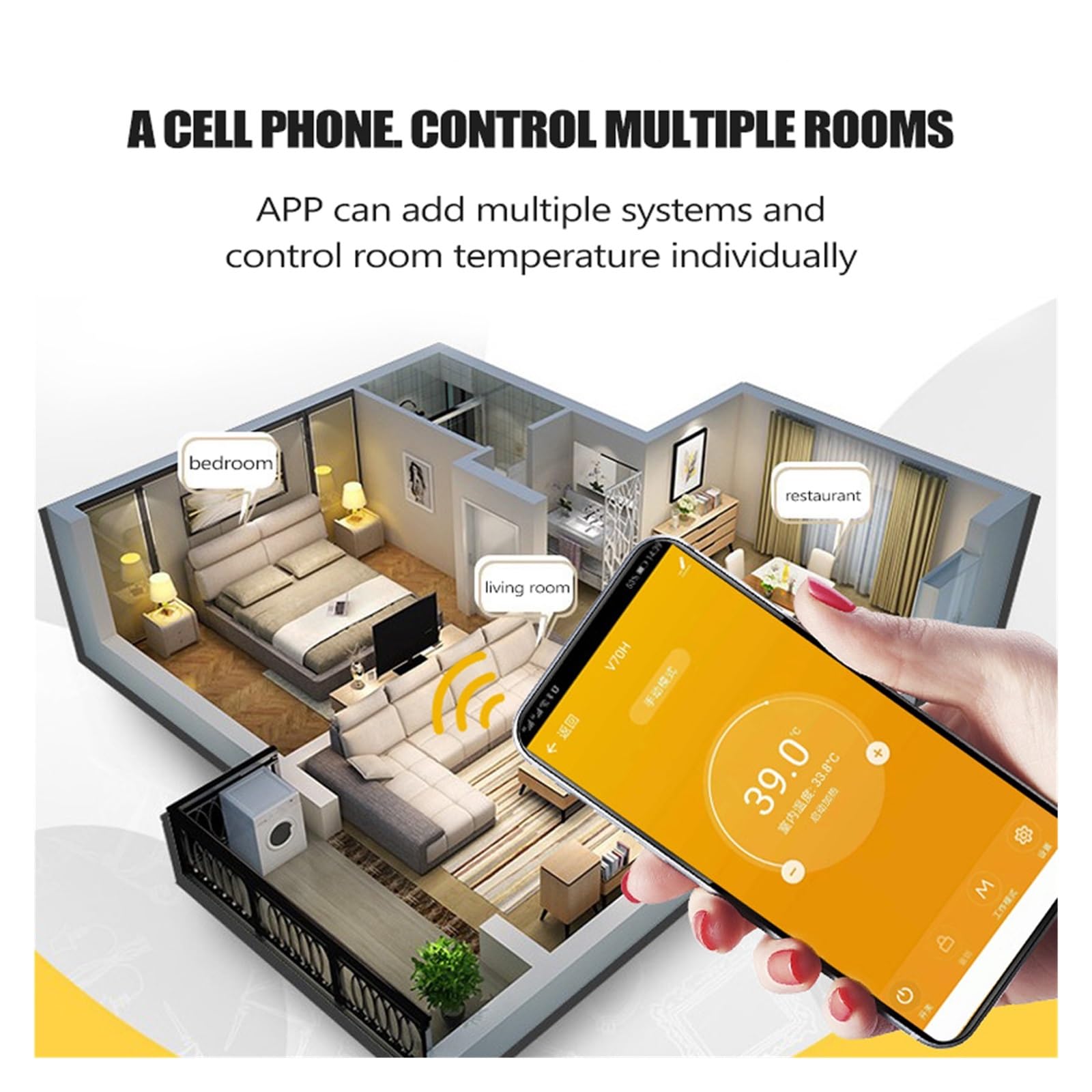 Inteligentny termostat WiFi Inteligentny pilot zdalnego sterowania działa w instrumencie regulatora temperatury Precyzja łatwość Konfiguracji(16A Wifi-GB Electric)
