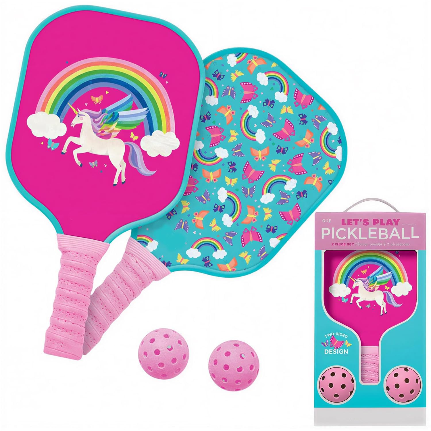 FunBlast Pickleball Paddle - 1 Premium Wooden Rackets with 2 Balls, Durable & Lightweight, Outdoor Activities, Pickle Ball Set for Kids, Boys & Girls (Unicorn)-image-30