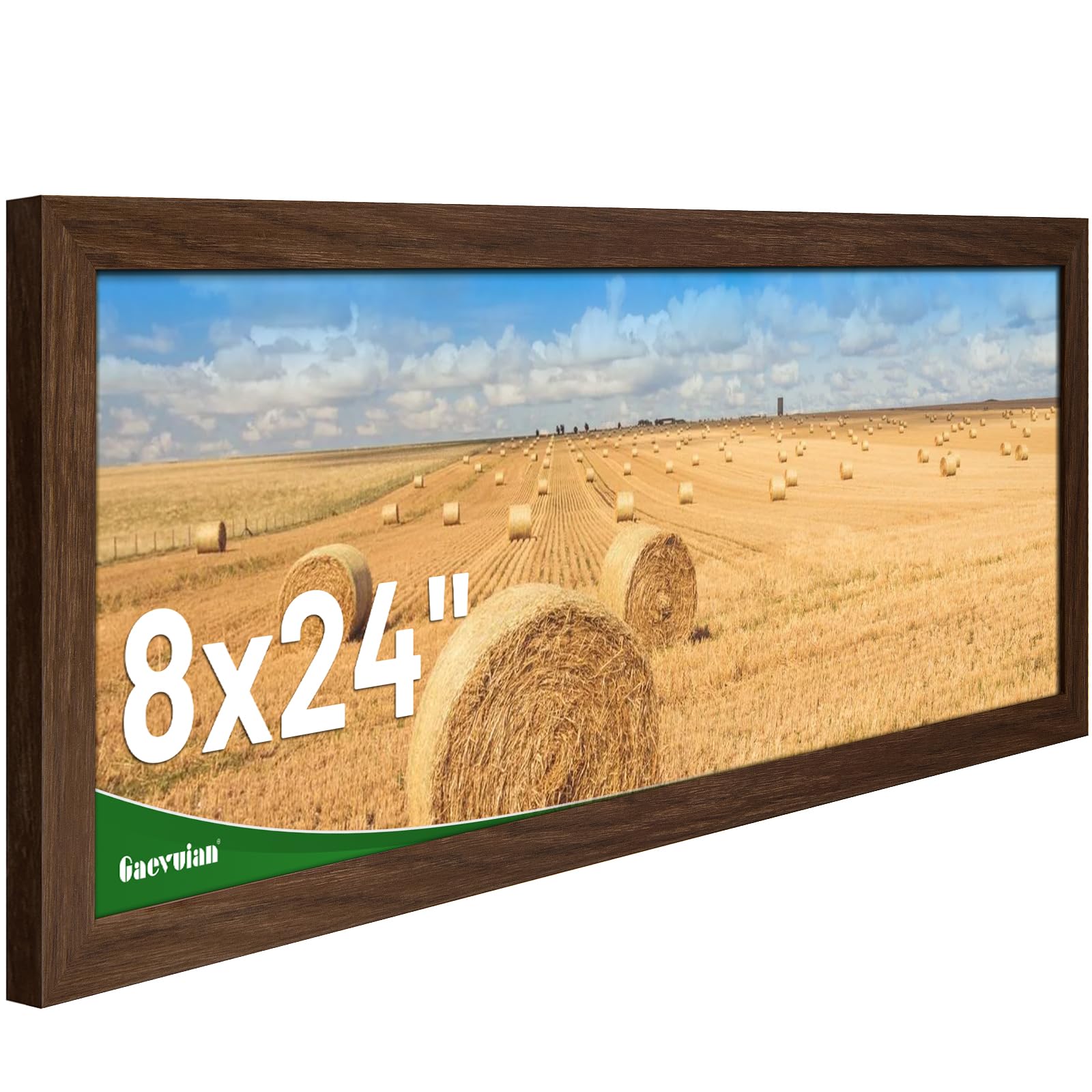 Gaevuian Distressed Farmhouse 8x24 Frame Walnut