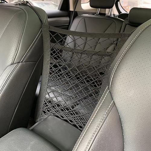Miniatura 6 de DoL Barrera de red para perros para automóviles. Barrera de malla para mascotas con bolsa de almacenamiento para botellas de agua, DVD. Bolsa