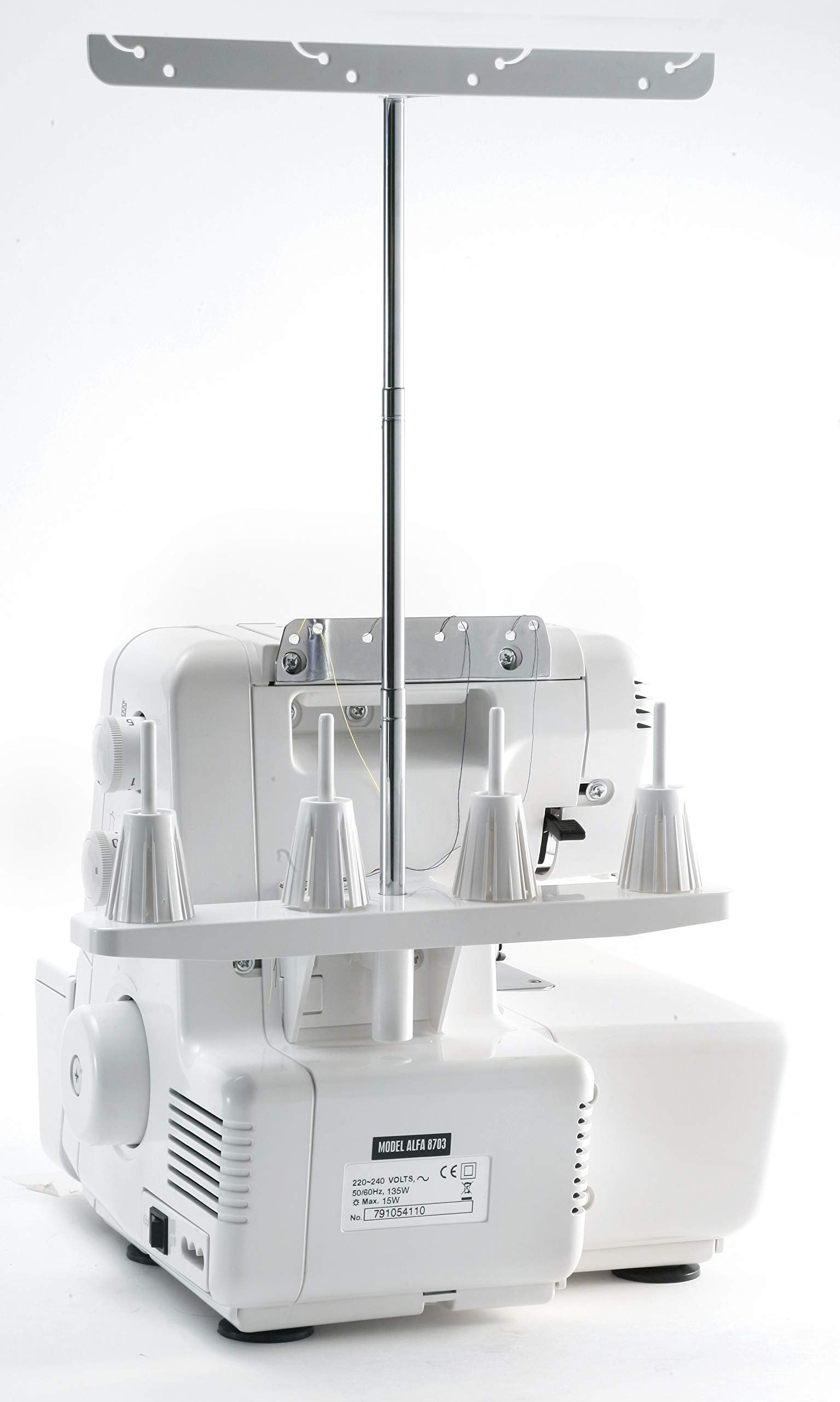 Alfa Profesional 8703 - Máquina de Coser Overlock, Color Blanco