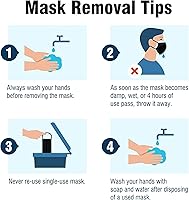 Vista 8 de WECARE Mascarilla desechable envuelta individualmente, paquete de 50 máscaras faciales