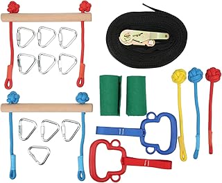 Anéis de barras de macaco para crianças, desenvolvem hobbies esportivos, equipamentos de ginástica interna, anéis de barras de macaco para ambientes internos estimulam a competitividade para o quintal