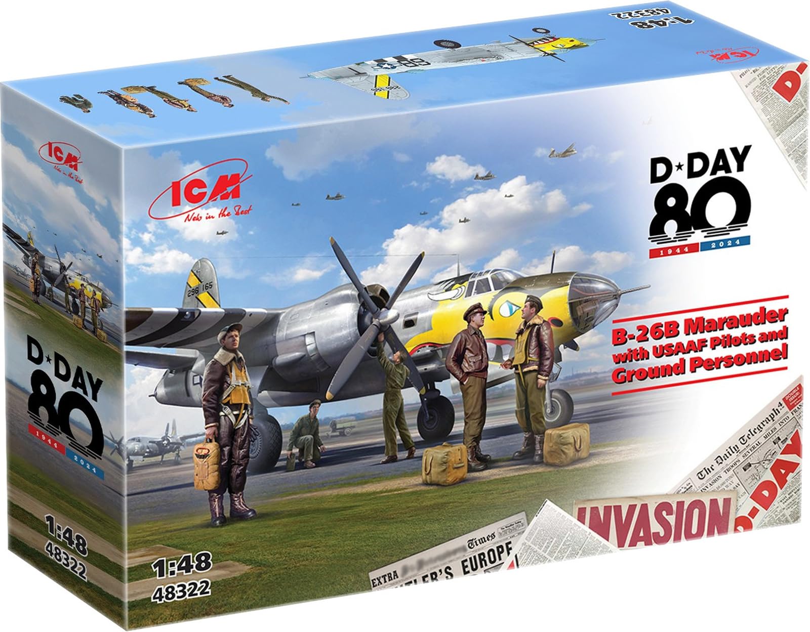 Amazon | ICM 1/48 D-DAY 80thセット B-26B w/USAAFパイロット＆クルー