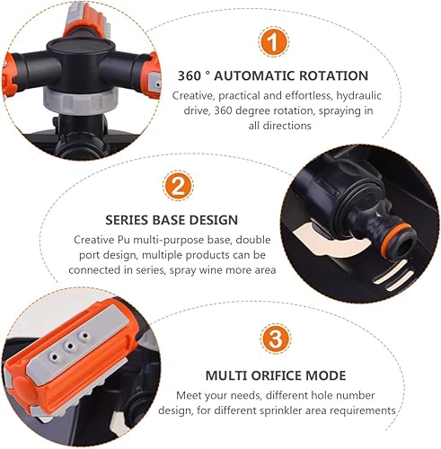 Miniatura 4 de Aspersor de césped para patio, rociadores de jardín, rociadores giratorios de 360 grados, sistema de riego de césped, rociadores automáticos de agua
