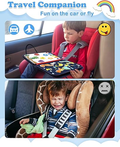 Miniatura 6 de VARANO Montessori - Libro de juguete para niños de 1, 2, 3 años, juguetes sensoriales educativos para niños de 1 a 3 años, actividades en automóvil