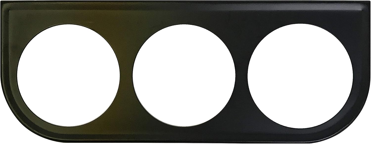 Universal Metal Black Under Dash Triple Gauge Mounting Panel 2-1/16 Inch