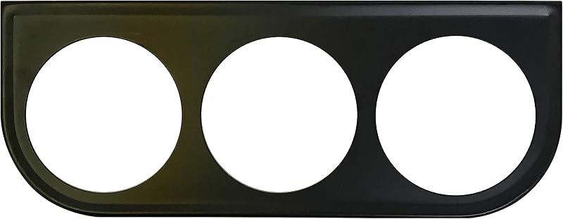 Painel de montagem para 3 manômetros Sherco-Auto sob o painel, aço preto – GMB3