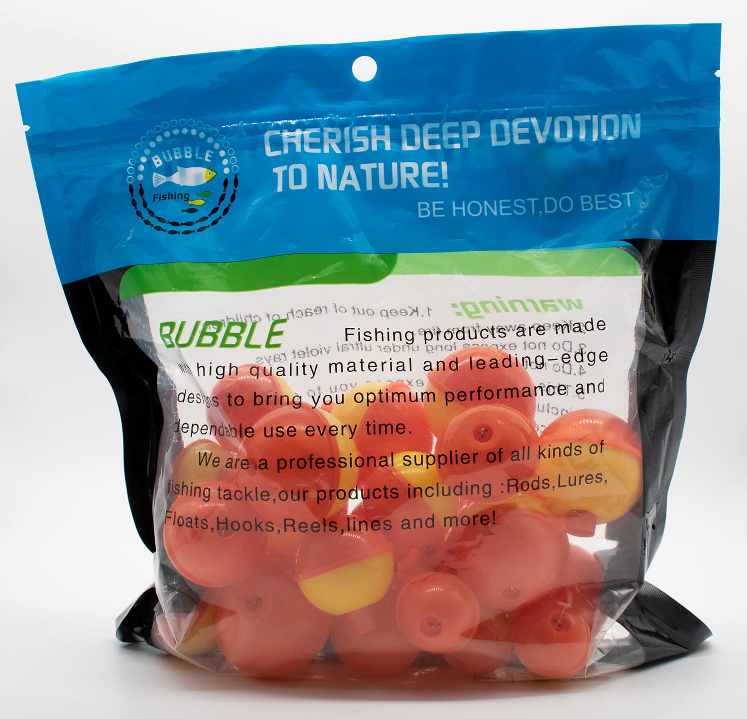 BUBBLE FISHING Bobbers Set Snap Hard ABS on Orange-Yellow Fishing Floats 30Set(1inch/1.25inch/1.5inch) Push Button Round Float Hard ABS Snap-on Floats Fishing Tackle Accessories Kit