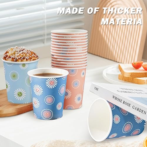 Miniatura 3 de SIUQ Paquete de 300 tazas de papel de 8 onzas tazas de café desechables sin BPA tazas de bebidas calientesfrías para jugo de agua perfectas para