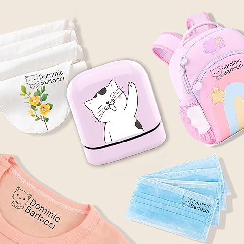 Miniatura 2 de Sello de nombre para ropa para niños, sello con nombre personalizado, impermeable, 4 colores y 36 patrones de dibujos animados (carcasa de sello